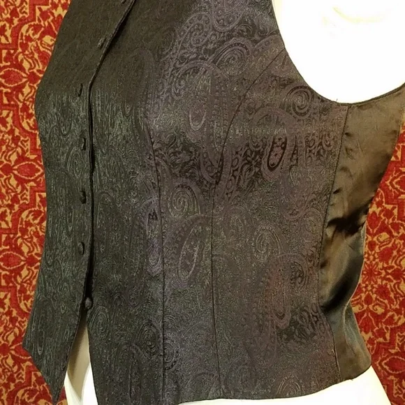 KAREN SCOTT purple paisley vest M✨ - Picture 4 of 6